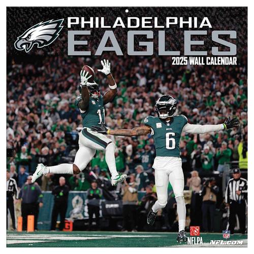 Philadelphia Eagles 2025 Team-Wandkalender - 12'' x 12''