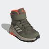 Wanderschuh ADIDAS TERREX "TERREX TRAILMAKER HIGH COLD.RDY", Kinder, Gr. 37, grün (olive strata, wonder beige, semi impact orange), Textil, Synthetik, sportlich, Schuhe, wärmend