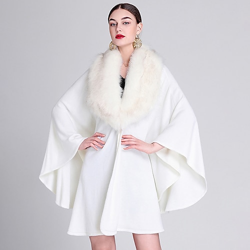 Kunstpelz-Wickeltücher und -Schals für Damen für Abendkleider, formelle Brautumhänge, warme Umhänge für Herbst/Winter, Hochzeitsfeiern Image