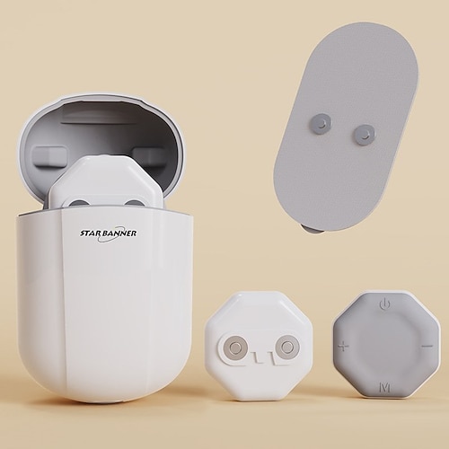 Tragbarer kabelloser TENS-Massage-Patch Schmerzlinderungs-Muskulatur-Stimulation-Patch wiederaufladbar mit Ladegerät elektrischer Impuls-Patch zur Entspannung Valentinstagsgeschenk Image