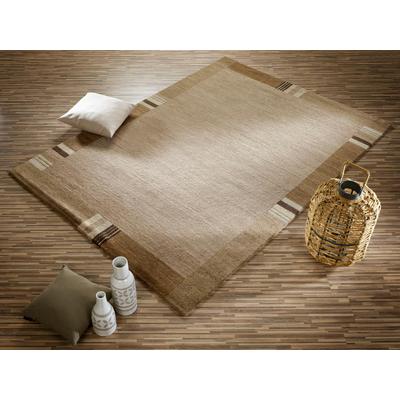 Orientteppich OCI DIE TEPPICHMARKE "Sensation Lakir" Gr. 2, braun (cappuccino), B:90cm H:6mm L:160cm, Seide, Wolle, Teppiche, handgeknüpft, Wohnzimmer Image