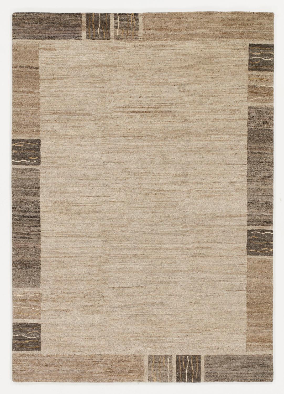 Teppich OCI DIE TEPPICHMARKE "Natura Silk Greny" Gr. 31, braun, B:140cm H:20mm L:200cm, Seide, Wolle, Teppiche, handgeknüpft, Wohnzimmer Image