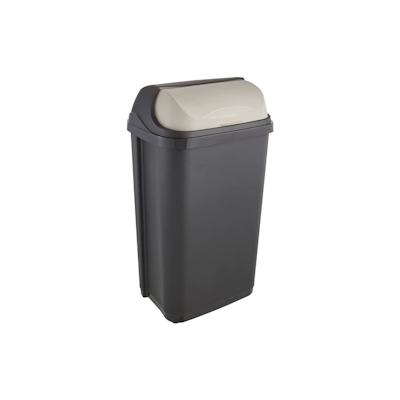 KEEEPER 50L Mülleimer mit Schiebedeckel in der grauen Rasmus-Kollektion Image