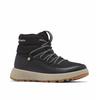 Snowboots COLUMBIA "SLOPESIDE™ VILLAGE OMNI-HEAT™ MID", Gr. 43, schwarz (schwarz, silber sage), Leder, Textil, sportlich, Schuhe, gefüttert