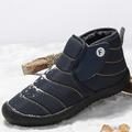 stivali da neve invernali isolati da uomo – stivaletti slip-on impermeabili con fodera in pelliccia sintetica, suola antiscivolo per escursioni all'aperto e clima freddo