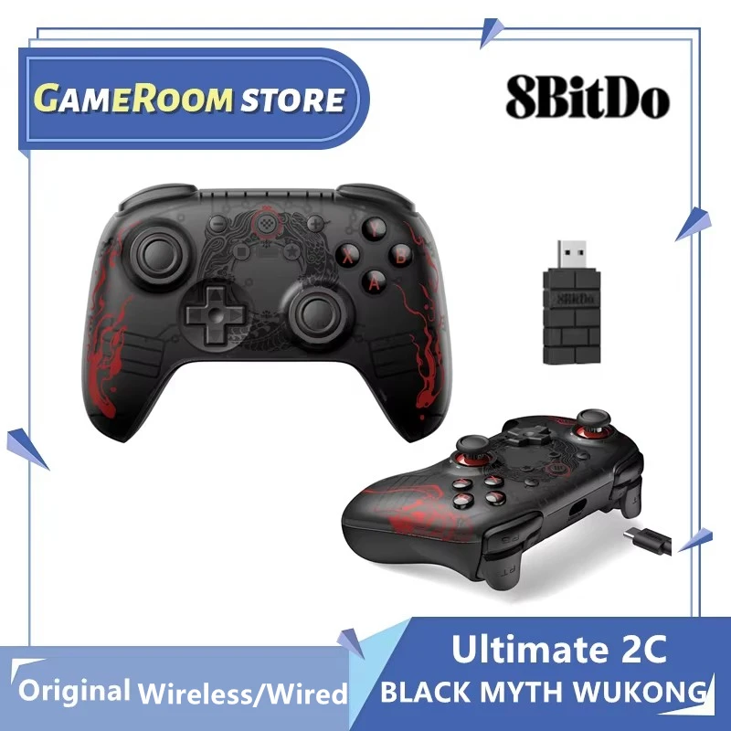 8BitDo Ultimate 2C SCHWARZ MYTHWUKONG Wireless Gaming Controller Für PC Steam Spiel Zubehör Deck Raspberry Pi Spiel Zubehör Image
