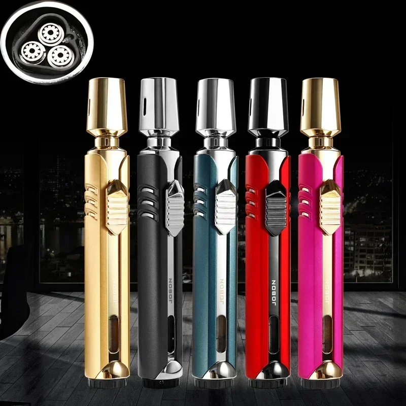 Neue Jobon drei Turbo Metall blau große Flamme Gas Feuerzeug Spritzpistole Küche Kochen wind dichten Grill Schmuck Schweißen Zigarre Feuerzeuge Image