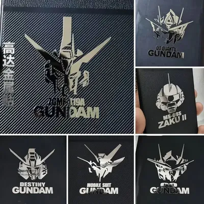Mobile Suit Gundam versilberter Spiegel-Metallaufkleber, Computergehäuse, dekorativer Aufkleber, Image