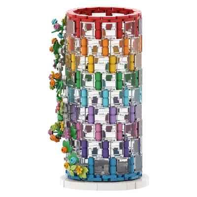 Gobricks Moc Blumenstrauß Vase Ziegel Modell kreative Vase Baustein Lernspiel zeug Geschenk Dekoration Valentinstag Image
