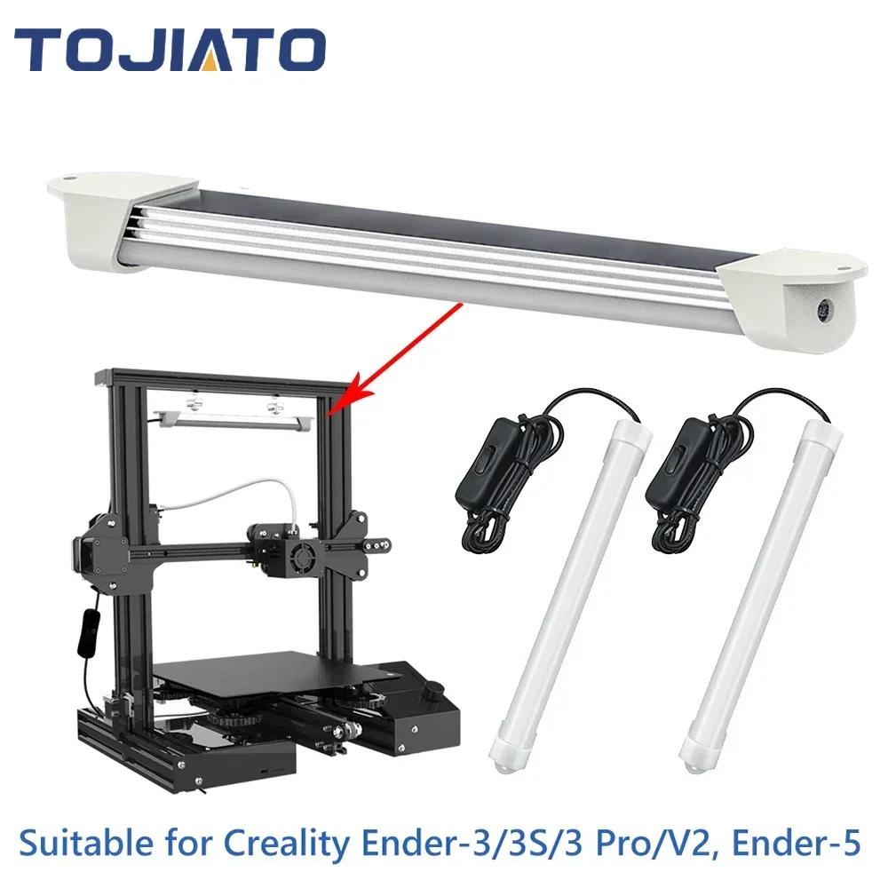 3D-Drucker LED-Streifenlicht 24V Beleuchtungslampe Upgrade-Kit für Creality Ender-3/3S/3 Pro/V2 Ender-5/5 Pro DIY Druckerzubehör Image