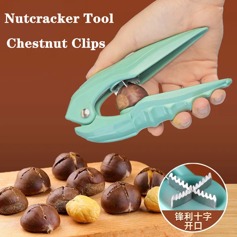 Edelstahl Kastanien Clip Maschine Nussknacker Öffner Werkzeug Nüsse Walnuss Cut Sheller Kastanien Schälen Cutter Küche Gadgets Image
