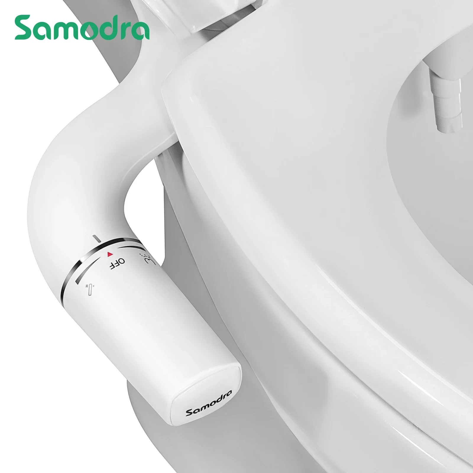 Samodra Bidet aufsatz Ultra flacher Toiletten sitz aufsatz Doppel düsen bidet einstellbarer Wasserdruck nicht elektrisches Sprüh gerät