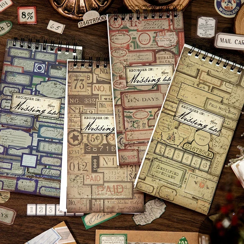 12 stücke Vintage Label Aufkleber Washi Papier selbst klebende DIY Scrap bookjng Collage Briefpapier Dekor Junk Journal Ästhetik Aufkleber Image