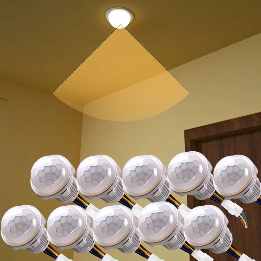 Smart Pir Sensor Detektor Schalter 110V 220V menschlicher Körper Infrarot Auto Ein-Aus-Licht für LED-Lampe Decken leuchte Panel Lichter Image