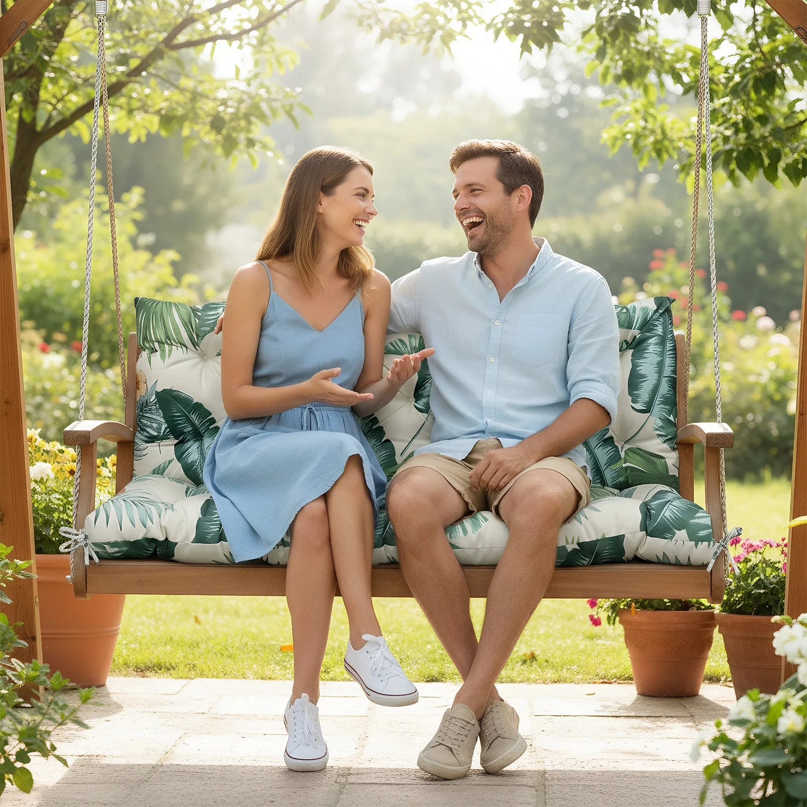 Bank-Ersatzkissen, Gartenbank-Kissen, überfülltes Schaukelpolster, Ersatz-Sitzpolster für Outdoor, Garten, Terrasse, Schaukel