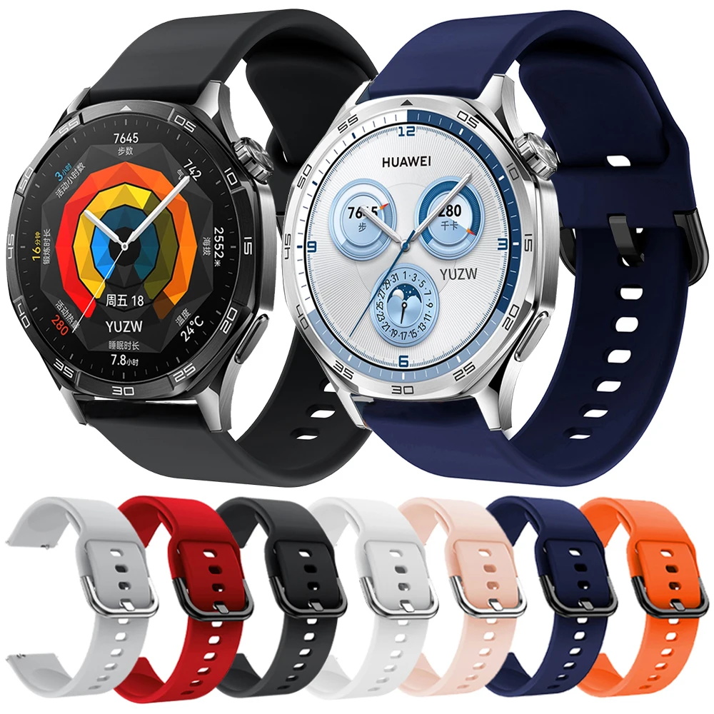 Für Huawei Uhr GT 5 Pro GT4 3 2 46mm 42mm Bänder 20 22mm Silikon Armband für Huami Amazfit GTR/GTS/Bip Ersatz Armband Gürtel Image