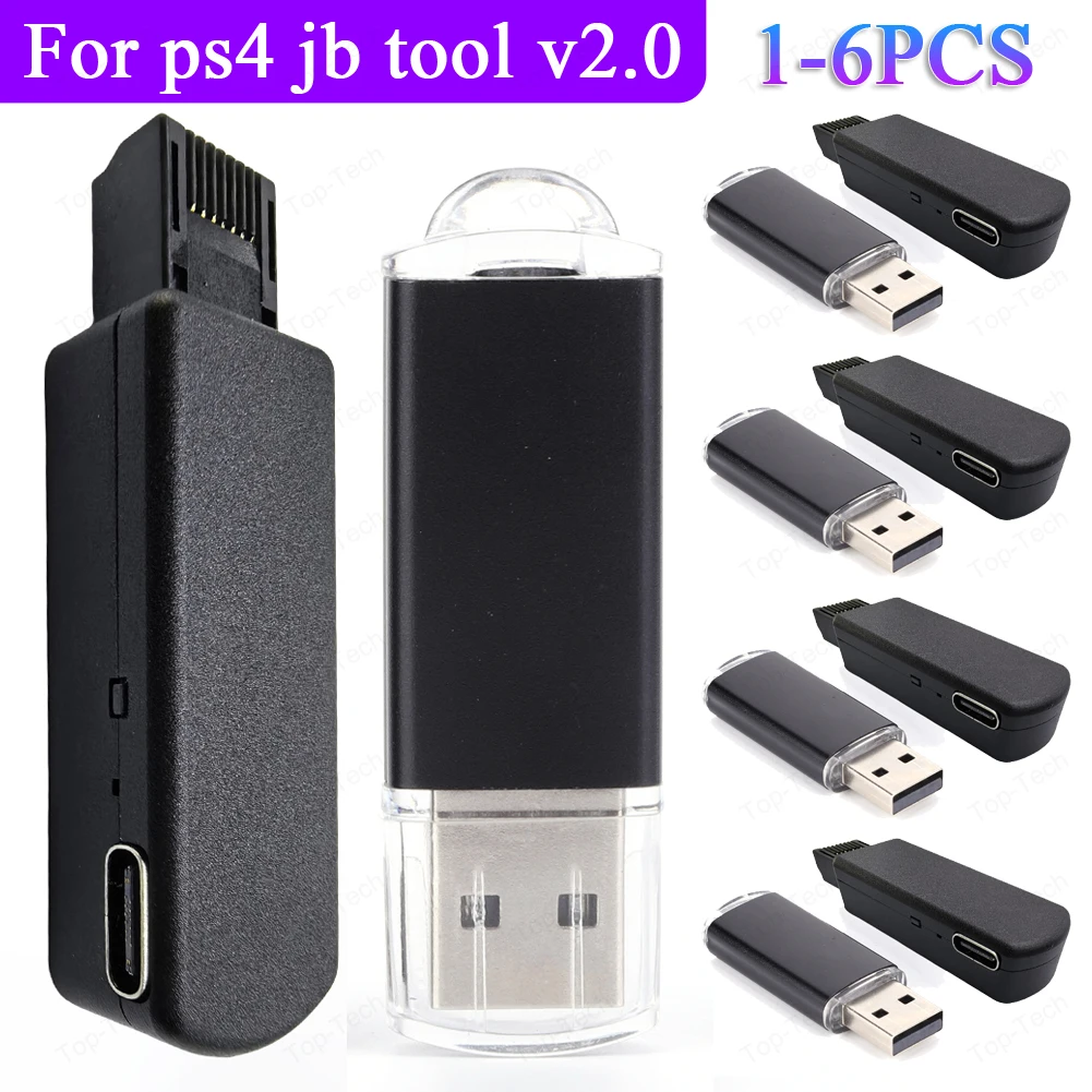 One-Key JB Tool Mod Kit USB-Dongle mit Typ-C-Kabel-Kit Spielzubehör für PS4/PS4 Pro/PS4 Slim 9.0-11.0 System Image