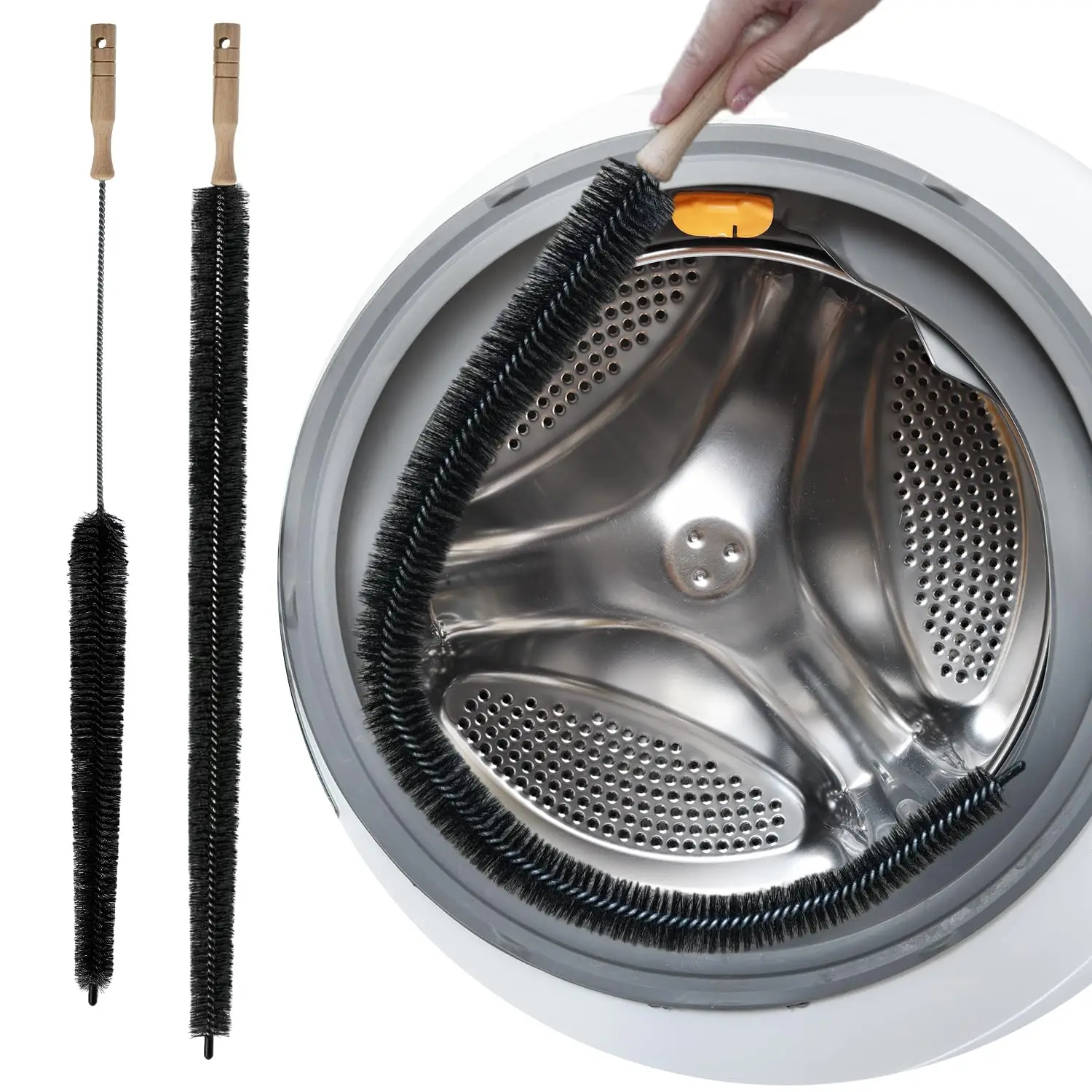 1/2Pcs 70/75cm Kühler Reiniger Pinsel Mehrzweck Biegsamen Lange Dünne Reiniger Duster Waschmaschine Reinigung werkzeug Kanal Pinsel Image