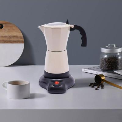 Elektrischer Espresso-Kocher mit Basis, Für 6 Espressotassen 300ml 480W Mokka Kanne Elektrische