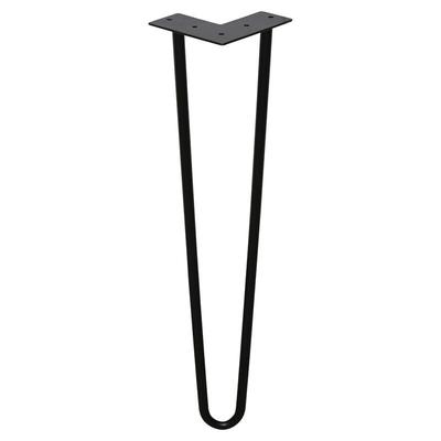Hengda - 4er Set Hairpin Legs, 35 cm, schwarz, 2 Streben Tischbeine Image