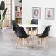 Ensembles Pour Salle À Manger-A Table À Manger Ronde Et 4 Chaises, Chaises De Style Nordique, Adaptées Aux Restaurants Cuisines Bal