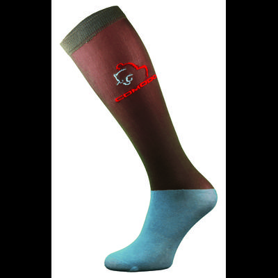 COMODO - Femme Chaussettes Equitation | Chaussettes Hautes Longues pour Eté - Brun Image