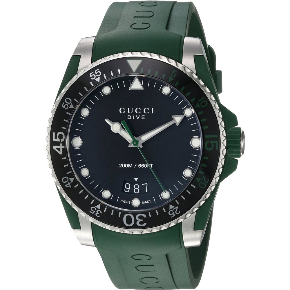 Gucci YA136310 Dive Schwarzes Zifferblatt Herrenuhr Image