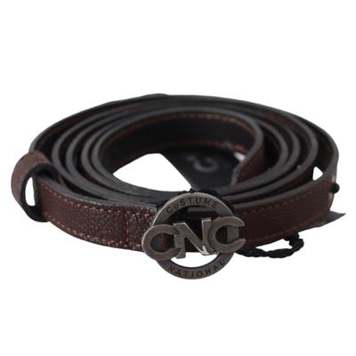 Runder Gurtel mit Logo-Schnalle aus Leder Image