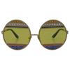 Ovale Sonnenbrille aus Metallkristallen
