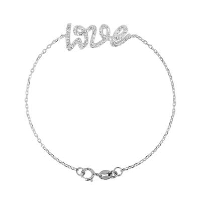 Bracelet Gourmette LOVE Joaillerie Argent 925