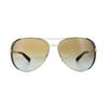 Michael Kors Aviator Womens Gold Chocolate noir brun gradient polarisé les lunettes de soleil
