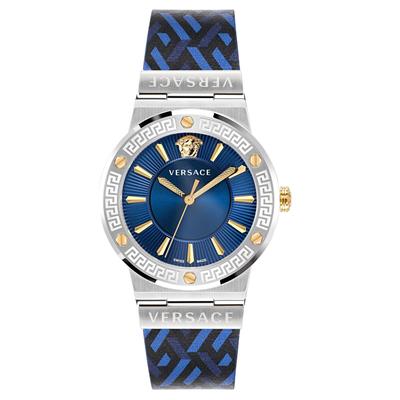 Versace Greca Logo Blau Damen Armbanduhr VEVH01421