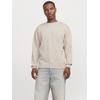 Sweatshirt JACK & JONES "JJESTAR BASIC SWEAT CREW NECK NOOS", Herren, Gr. XXL, gelb (moonbeam), angeraute Sweatware, Obermaterial: 70% Baumwolle, 30% Polyester, unifarben, modisch, relaxed fit taillenbedeckt, Rundhals, Langarm Rippbündchen,...