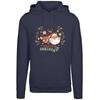 Kapuzenpullover F4NT4STIC "Christmas Hippie Santa And Reindeer", Damen, Gr. M, blau (navy), Obermaterial: 65% Baumwolle, 35% Polyester, casual, relaxed fit, Langarm, Pullover, Premium Qualität