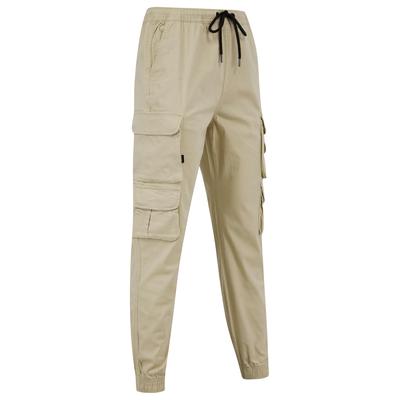 Trousers Cathay Cotton Twill Cuffed Multi-Pocket Cargo Jogger Pants in Peyote Gray / S - Tokyo Laundry
