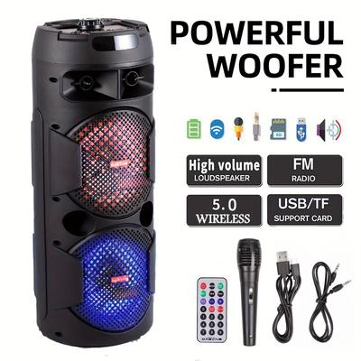 TEMU 3000w Portable Wireless Pa 6.5'' Subwoofers, Wireless Portable Pa W/ In, , Usb/aux/rca/fm , - Qs-2626