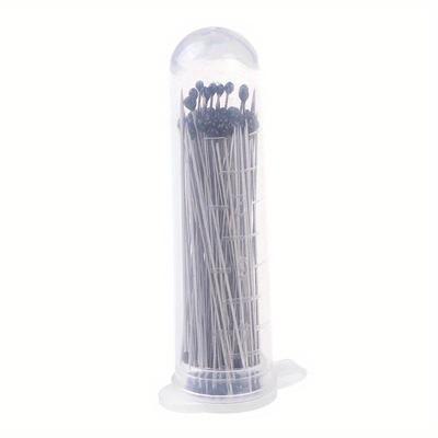 TEMU 100pcs Stainless Steel Insect Pins With Rubber Heads, High Hardness Metal Needles For Entomology And Collection Image