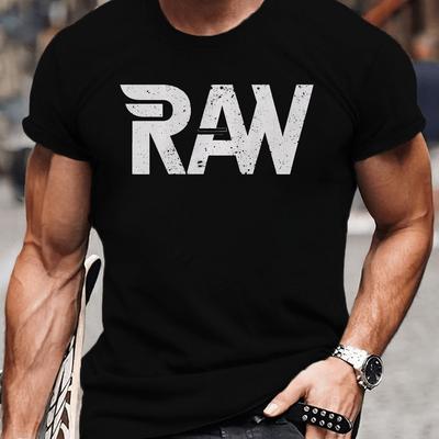 TEMU Graphic Tee For Men - Casual Short Sleeve, Breathable Polyester, Machine Washable - Fashion, Print, Letters Image
