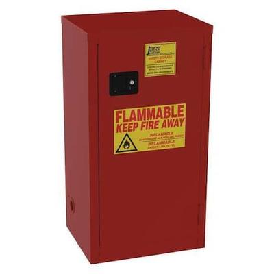 JAMCO BN24RP Hazardous Material Storage Cabinet, 24 gal, 3 Shelves, Steel, 23
