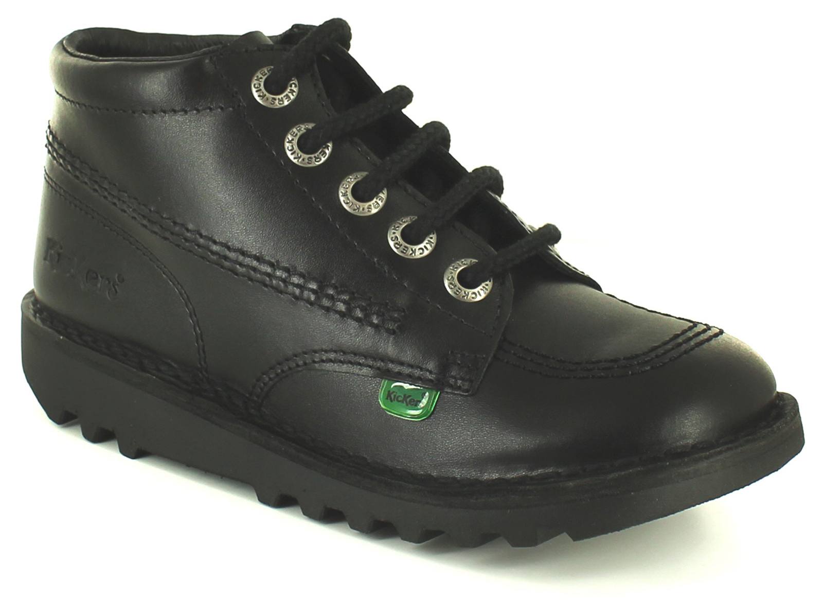 Kickers Kinderstiefel Hi Core y Leder Lace Up schwarz