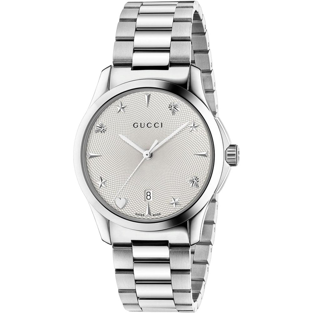 Gucci YA1264028A G-Timeless Silbernes Zifferblatt Unisex-Uhr Image