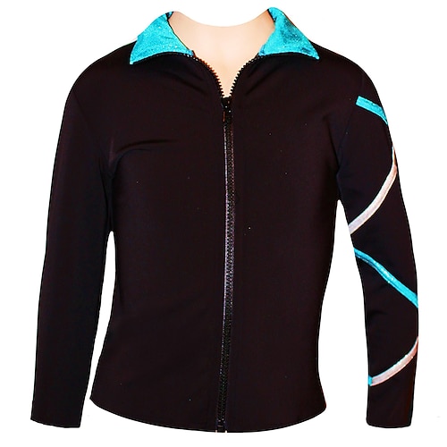 Fleecejacke fürs Eiskunstlaufen Damen Mädchen Eislaufen Jacke Shirt Rosa Blau elastisch Ausbildung Wettbewerb Eiskunstlaufkleidung warm Klassisch Langarm Eislaufen Eiskundstlauf Image