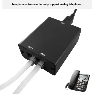 Mini Analog Telephone TELREC05 Voice Recorder,Landline Recorder for System+32GB Memory Micro