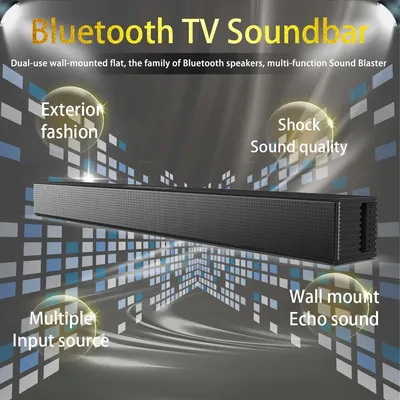 TV Soundbar Home Theater Sound Bar Wireless Bluetooth 5.0 HiFi Speaker for TV/PC Wall-mounted Caixa