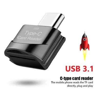 Portable USB 3.1 Type C Card Reader USB-C TF Micro SD OTG Adapter Type-C Memory Card Reader For