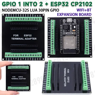 ESP32 Breakout Board CP2102 NodeMCU-32S Lua 30Pin GPIO 1 Into 2 WiFi and Bluetooth Development Board