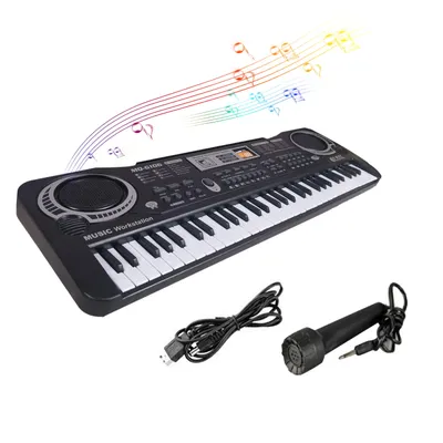 Hot 61 Keys Piano Digital Music Electronic Keyboard KeyBoard Black Electric Piano Kids Gift with