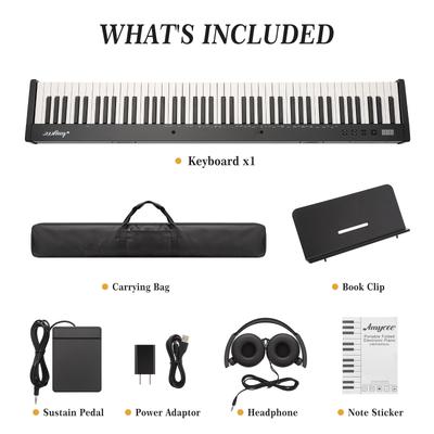 88 Keys Piano Keyboard,Headphones,Pedal,Handbag,Bluetooth, USB MIDI