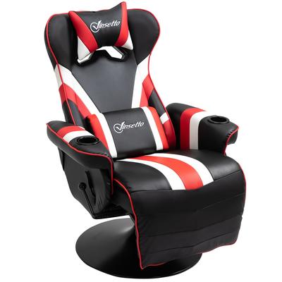Racing Style Gaming Chair Computer Chair with Lumbar Support Footrest and Cup Holder Recliner Chair Lounge Chair