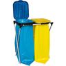 Support pour sacs poubelle 120L pour tri - 2 types de déchets